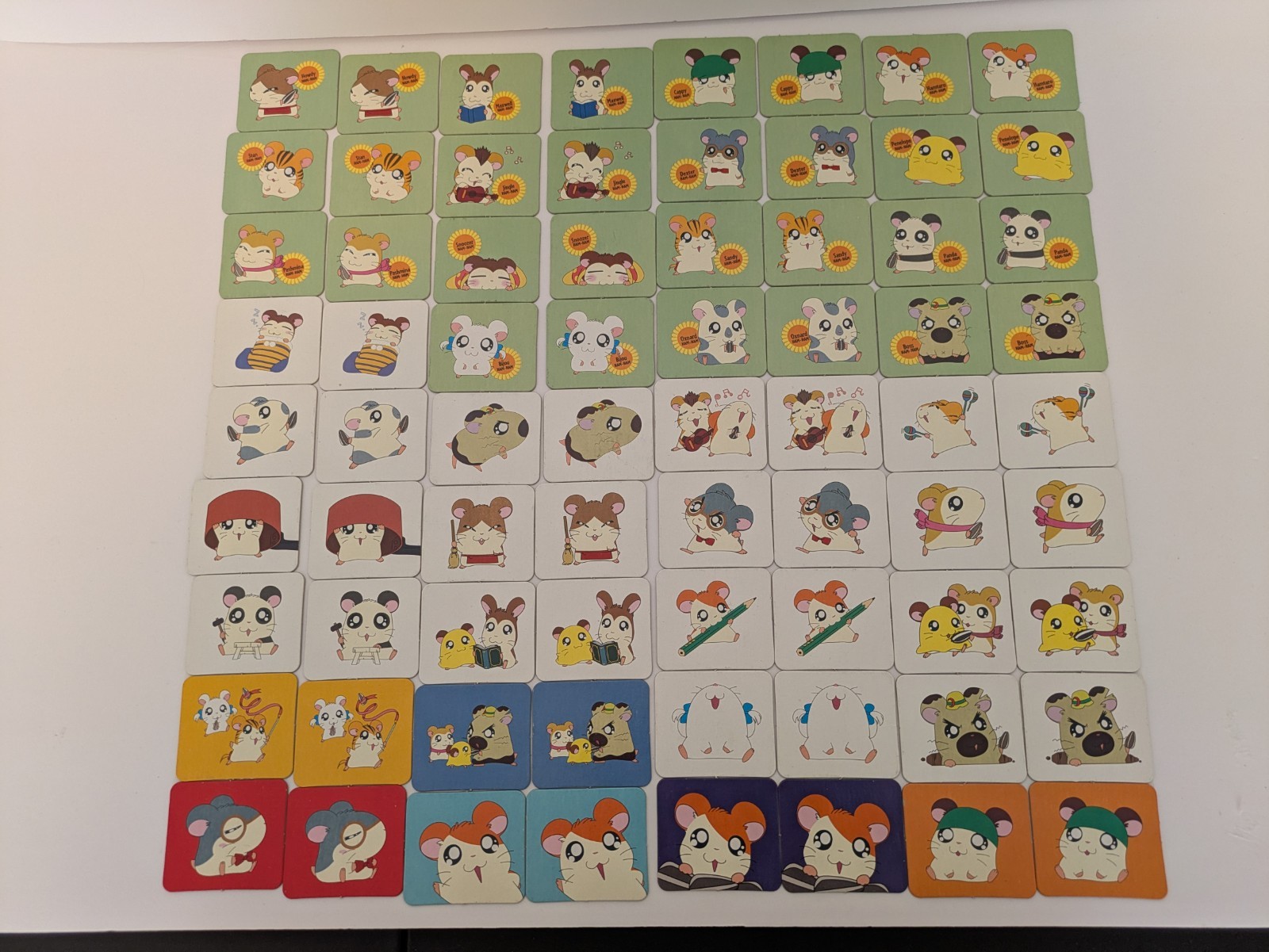 Hamtaro Memory Game COMPLETE Milton Bradley MB Hasbro 72 Cards 2002 Anime
