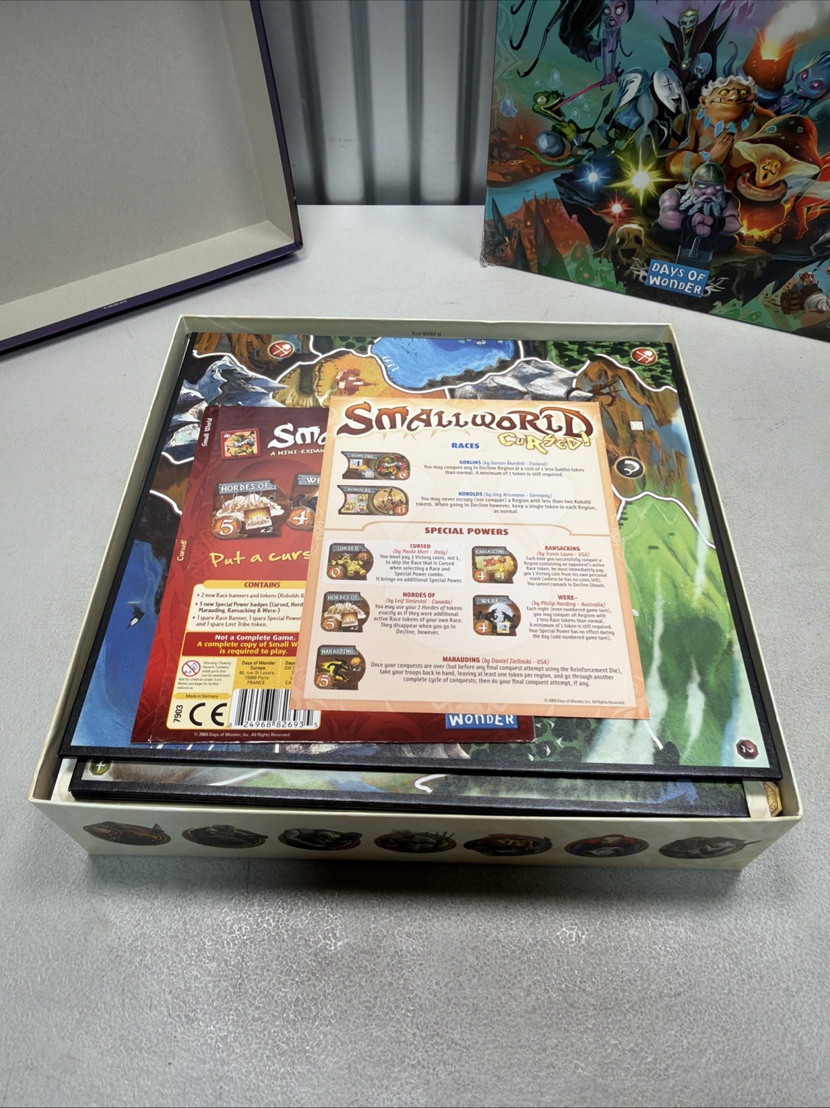 Small World Board Game w/ Underground & Cursed Expansion Board Game Lot
