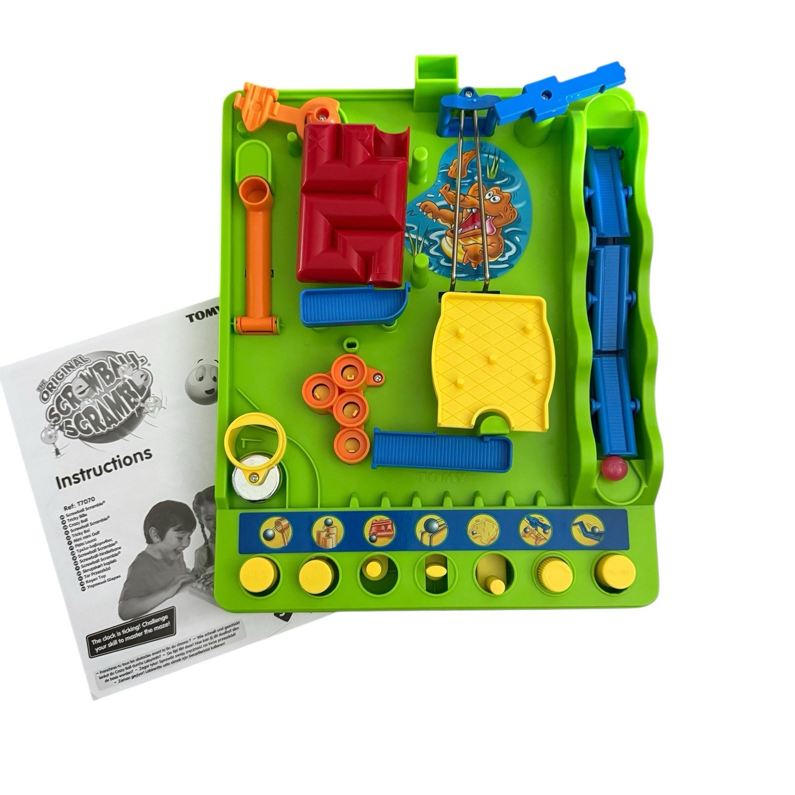 Tomy Screwball Scramble Obstacle Course Maze Board Game Incomplete
