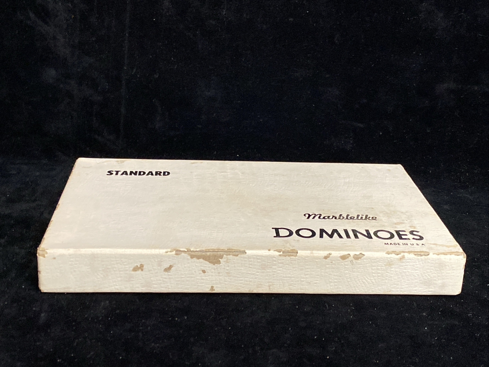 Vintage Set Of White Puremco No. 616 Standard Marblelike Dominoes Made In USA A1