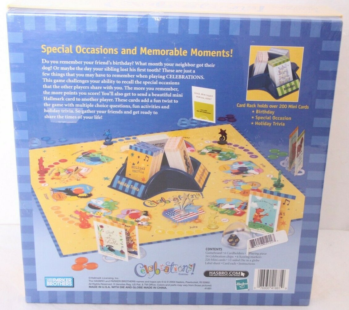 BRAND-NEW Sealed Hallmark Celebrations Game Parker Brothers Hasbro Board Toys