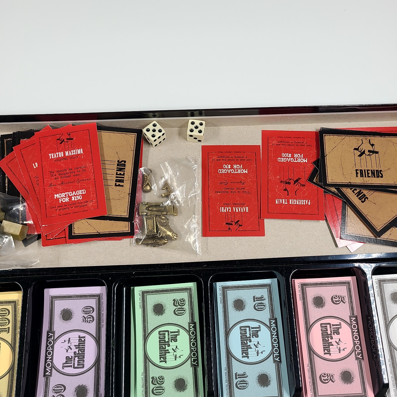 Monopoly The Godfather Collector’s Edition Game: 2012 Complete Set Used