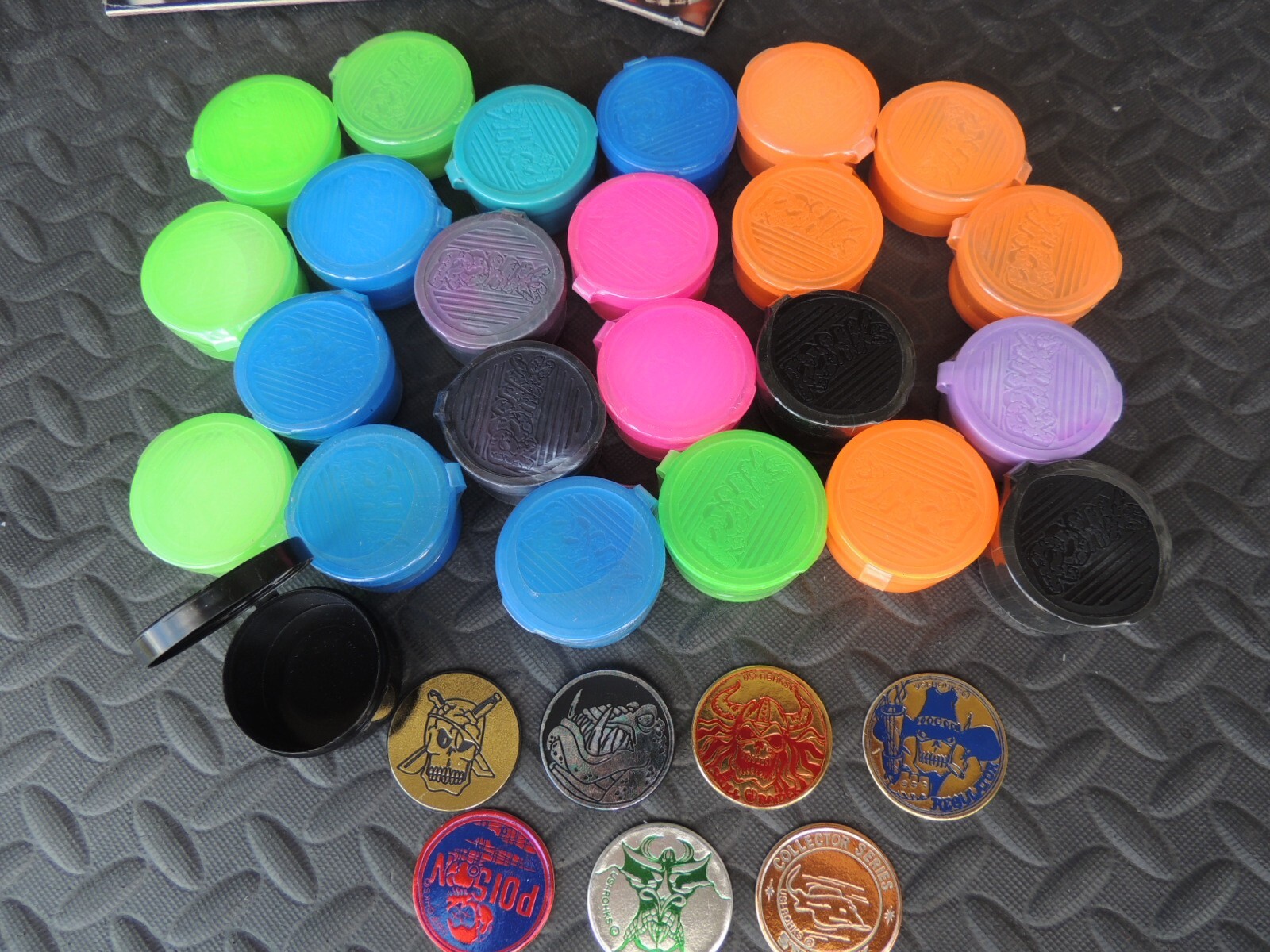 POGS ROHK PILE MILK CAPS LOT OF 6 SEALED CONTAINERS VINTAGE 1994