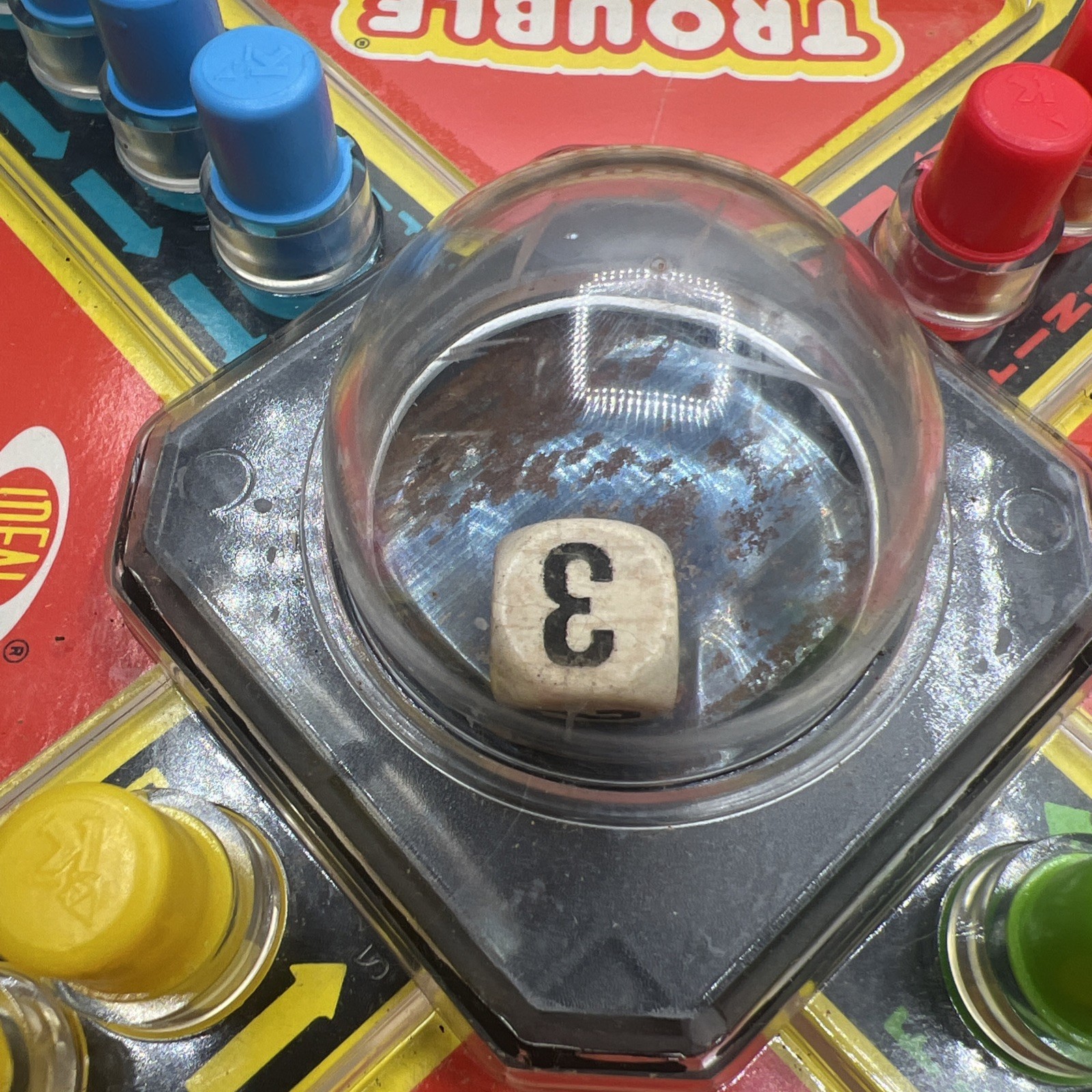 Vintage Gabriel Pop-O-Matic Trouble Game Classic #7310, COMPLETE 1977 Ideal