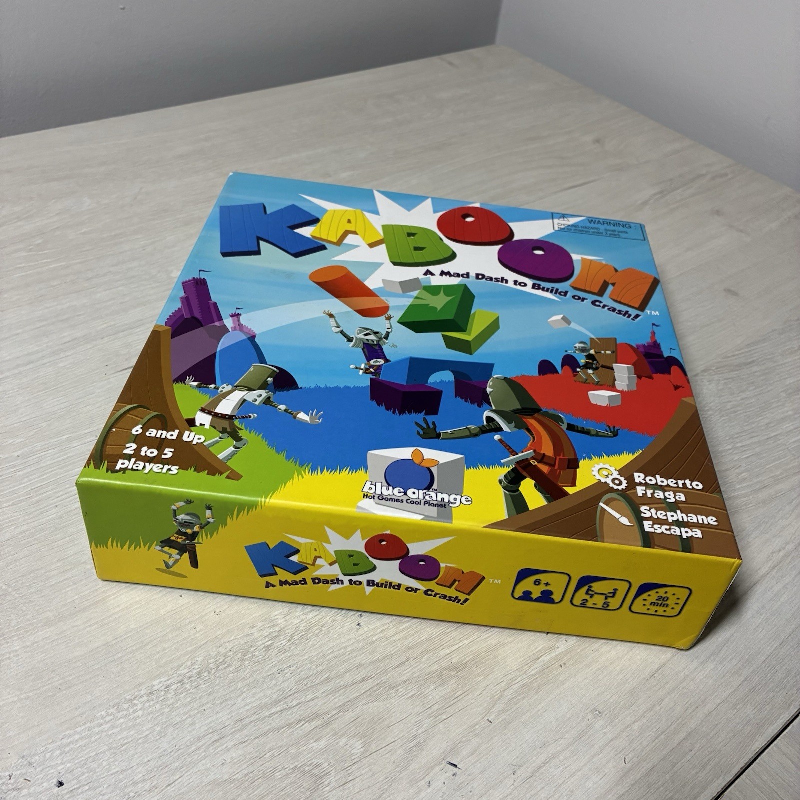 Blue Orange Kaboom Stacking Crashing Building Board Game Strategy 90% Complete