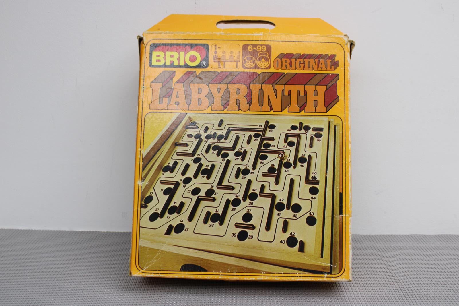 Brio Original Labyrinth Wooden Vintage Maze Roller Ball Game Sweden #35310