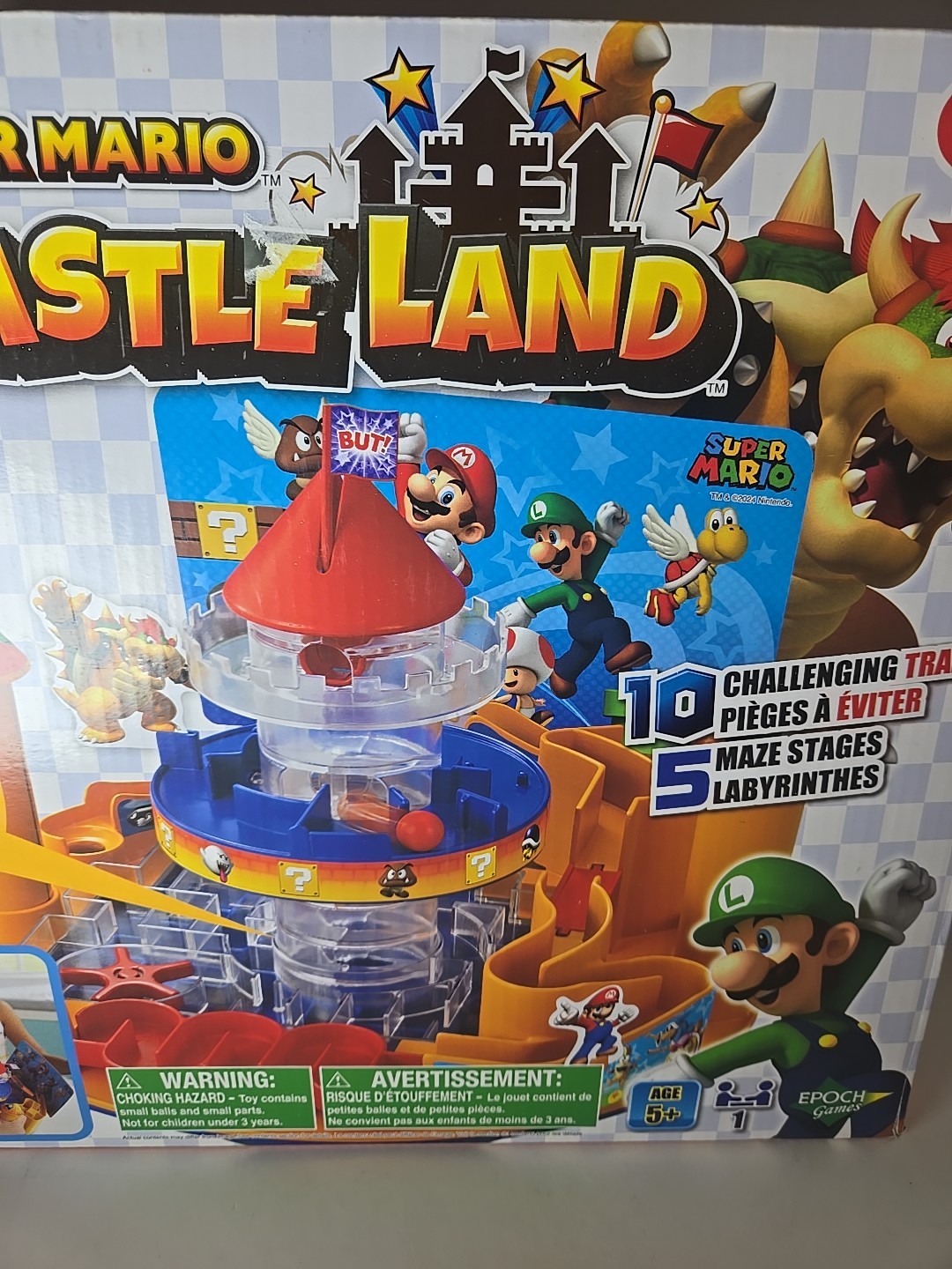Super Mario Bros Castle Land Tabletop Video Game Based Rare Toy Epoch Ball Maze
