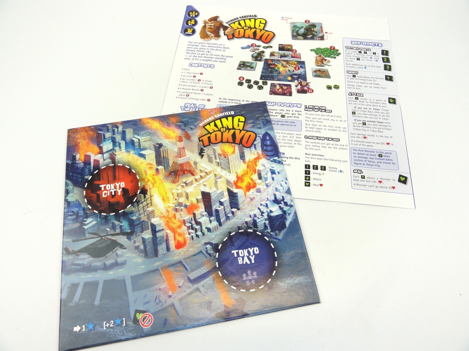 King of Tokyo Board Game COMPLETE (used) 2010 Iello