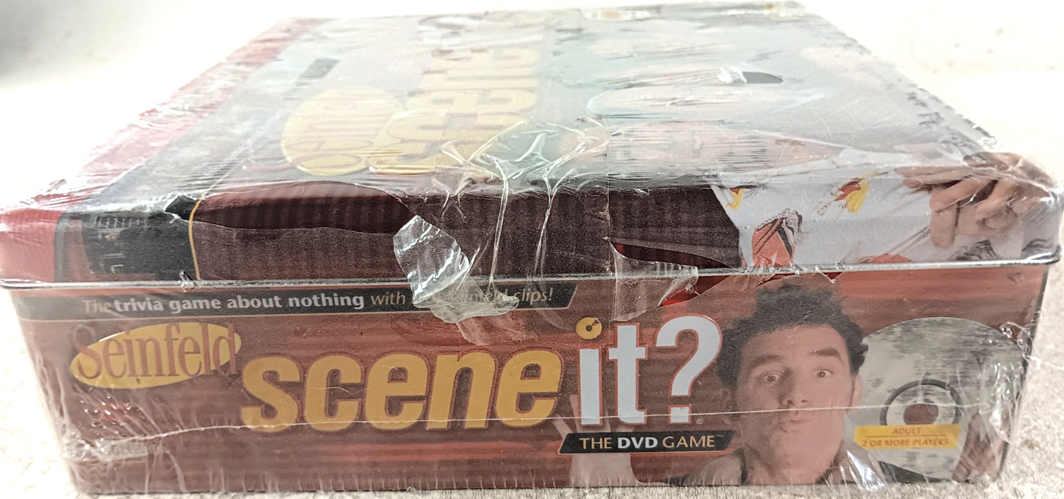 Deluxe Edition Seinfeld Scene It DVD Trivia Board Game Tin Box sealed