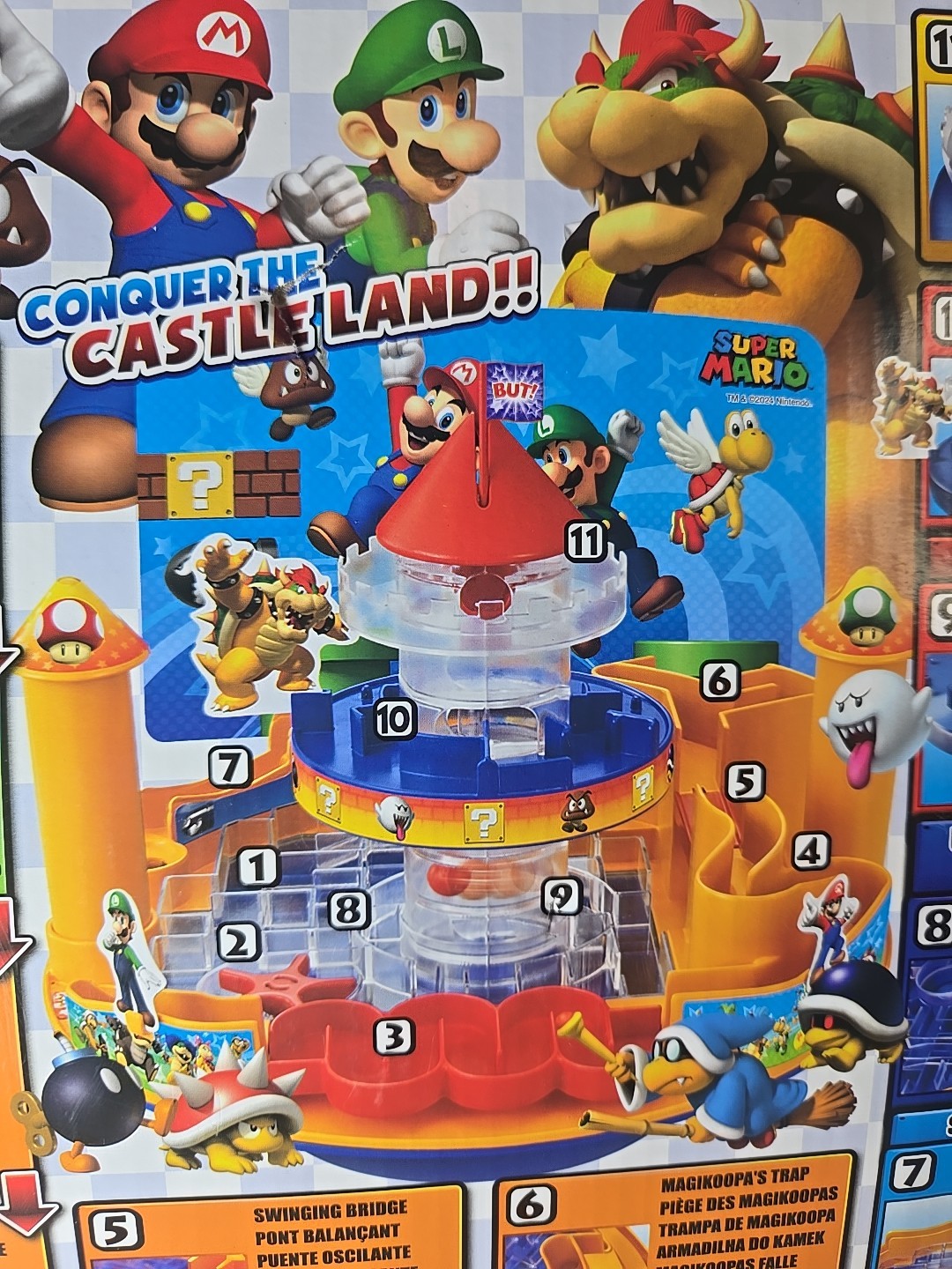 Super Mario Bros Castle Land Tabletop Video Game Based Rare Toy Epoch Ball Maze