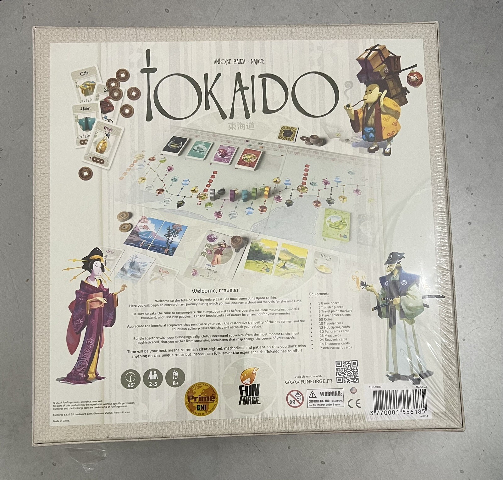 Tokaido Board Game by Antoine Bauza and Naiade 2014 Fun Forge, New and Sealed