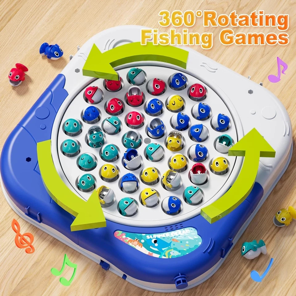Magnetic Fishing Game for Kids Toddlers Ages 1-3 3-5 5-7, Fish Toy Board Game…