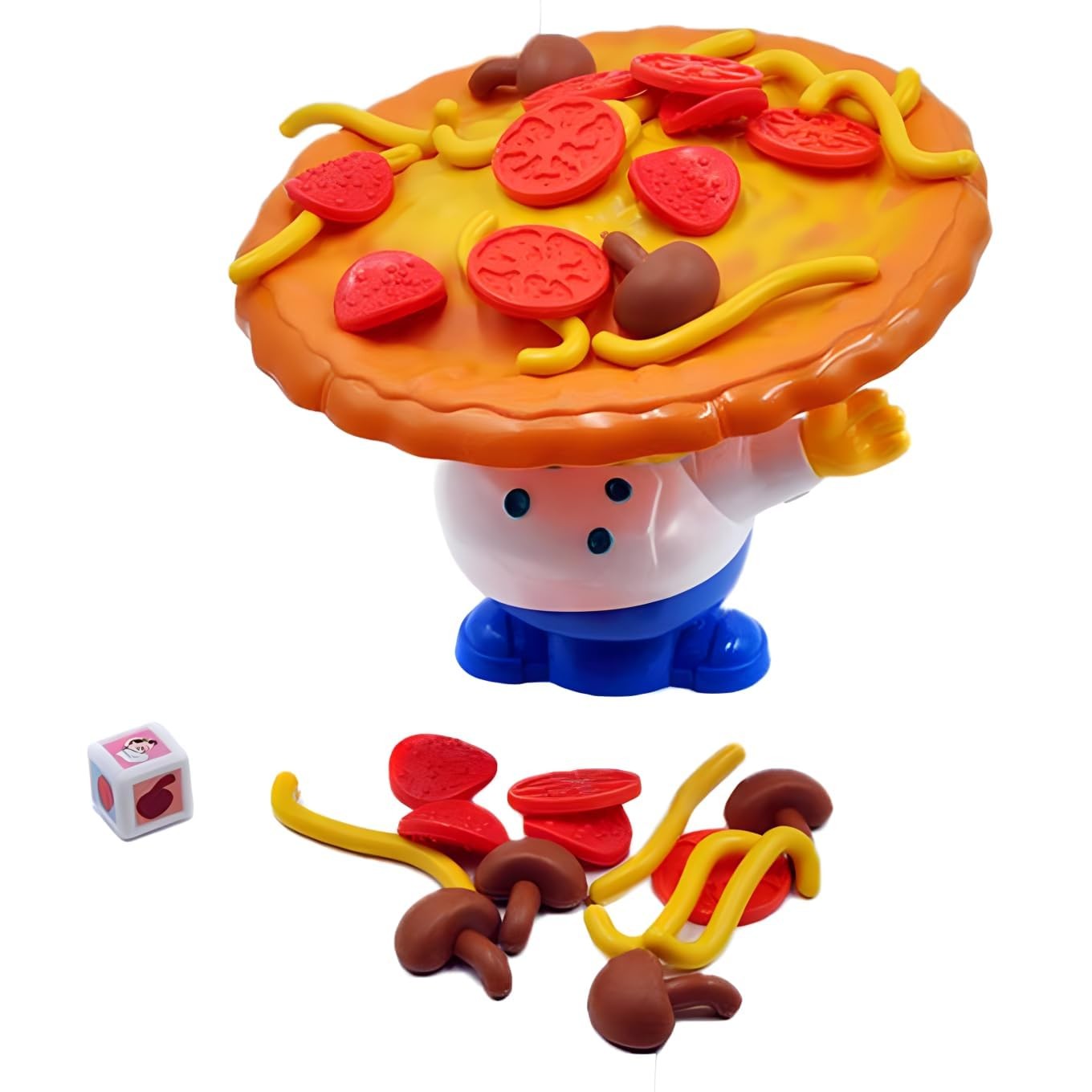 Topple Pizza Game,Tabletop Balancing Pizza Toy, Poppa’s Pizza Pile-Up for 2-4…