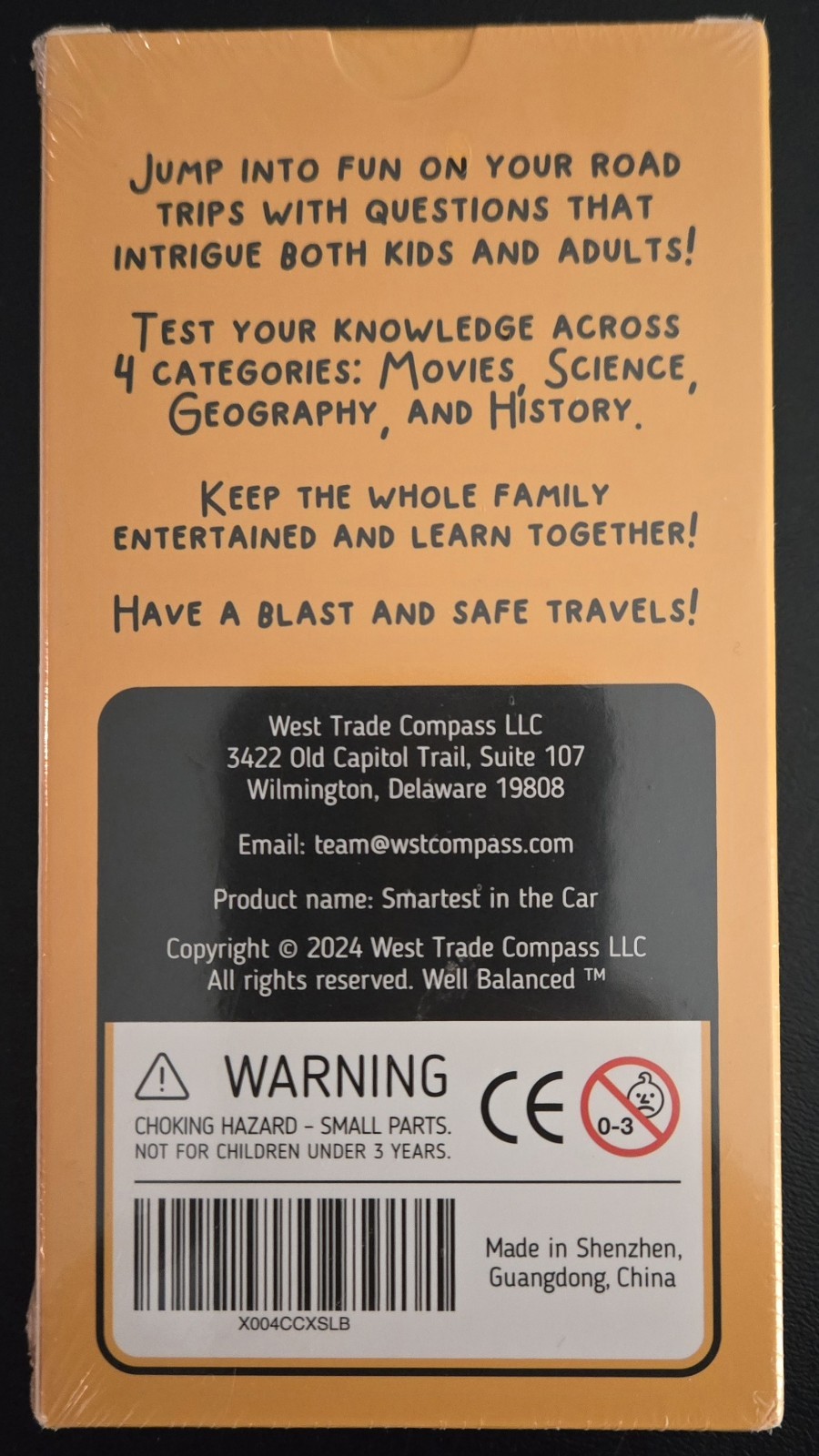 Road Trip Trivia Card Game With Multiple Categories Still Sealed Brand New