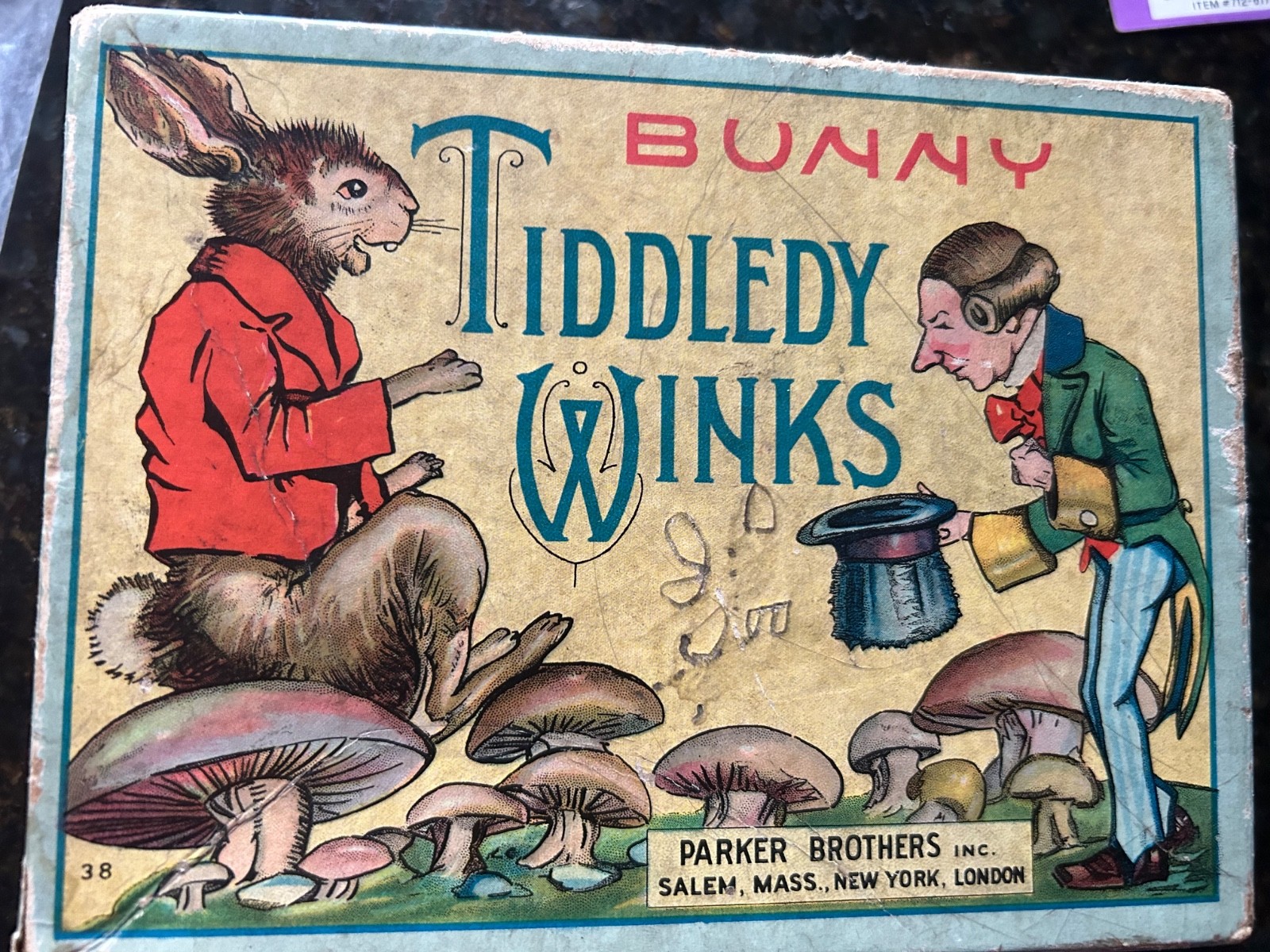 Vintage Bunny Tiddledy Winks Parker Brothers Game
