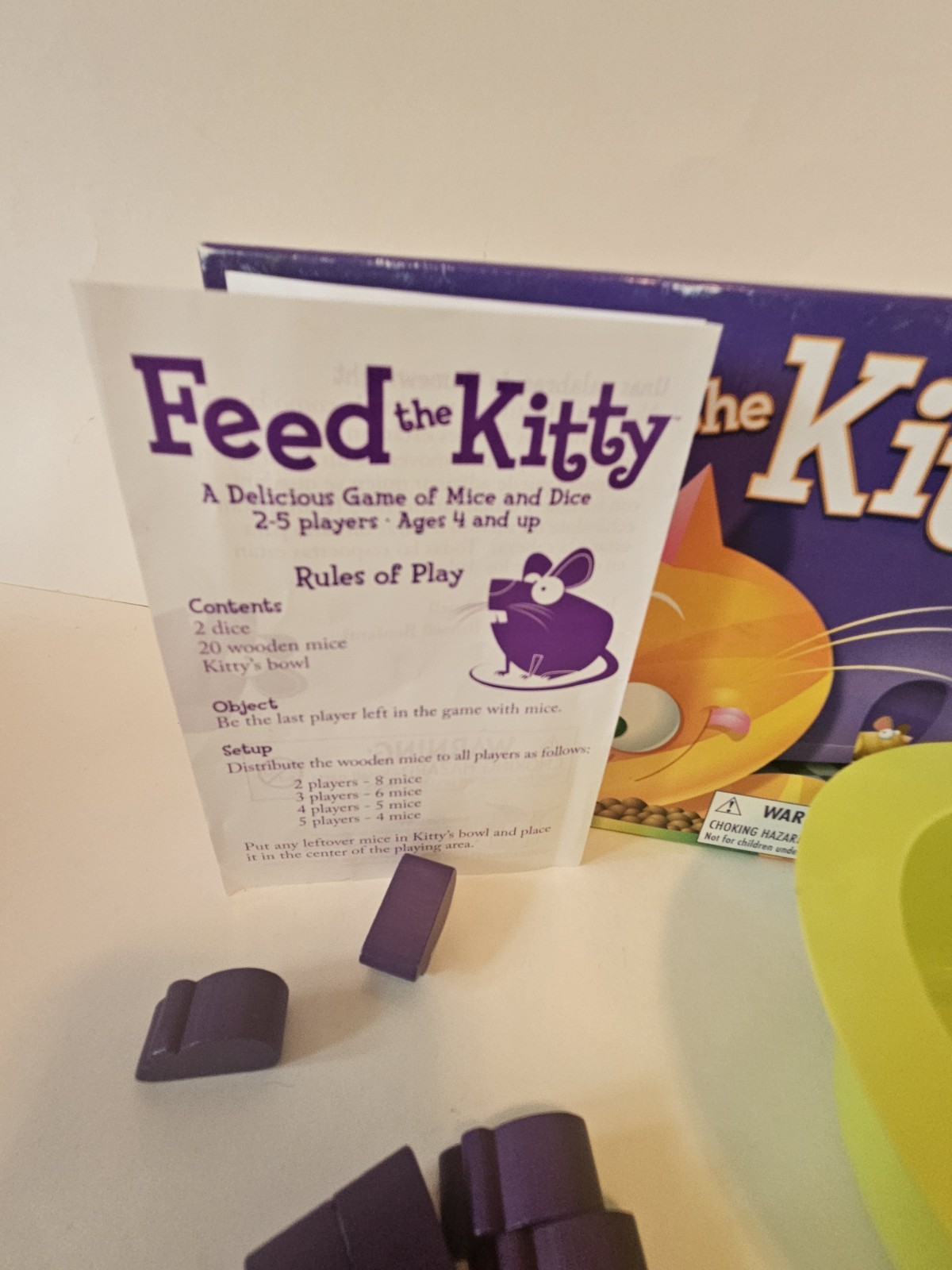 Feed the Kitty – A Delicious Game of Mice and Dice – Gamewright 2006 Preowned