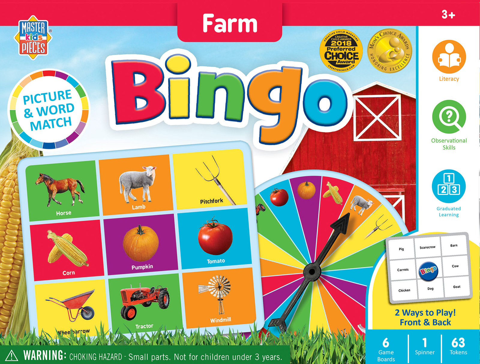 MasterPieces – Farm Bingo Game for Kids