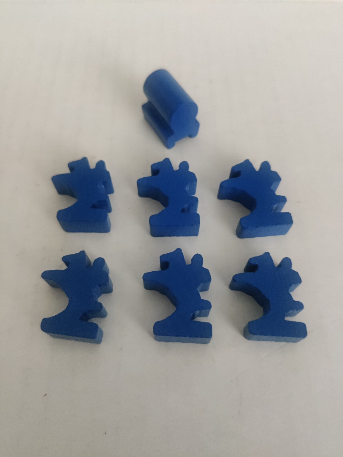 Catan Traders and Barbarians – Replacement 6 BLUE Knights & 1 Wagon