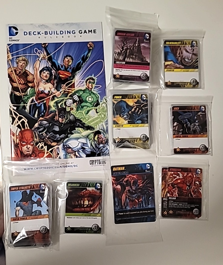 DC Deck-Building Game 2012 & Hero’s Unite Expansion 2014, Cryptozoic, Pre-Owned