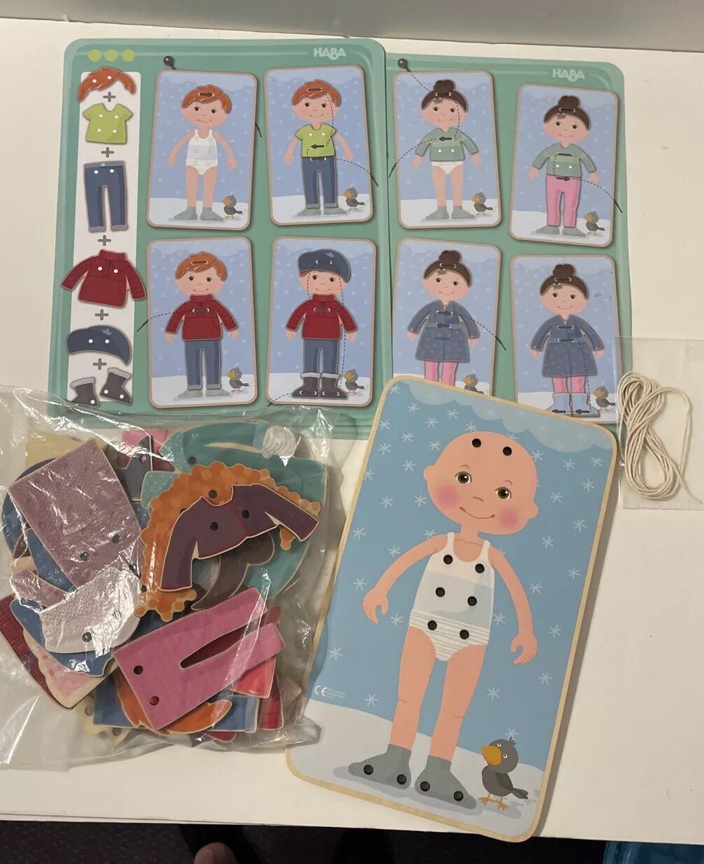 Dress Me Threading Game by HABA – Complete – Ages 3+