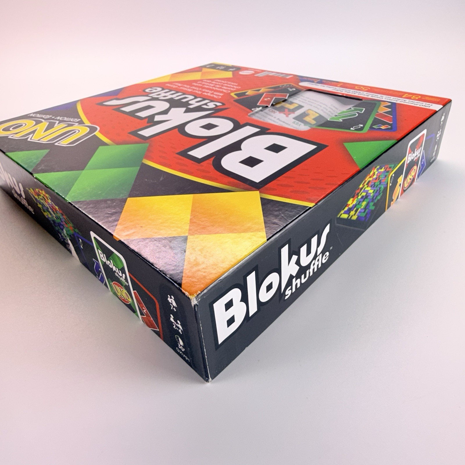 Blokus Shuffle Uno Edition COMPLETE Mattel 2021 Classic Strategy Action Cards