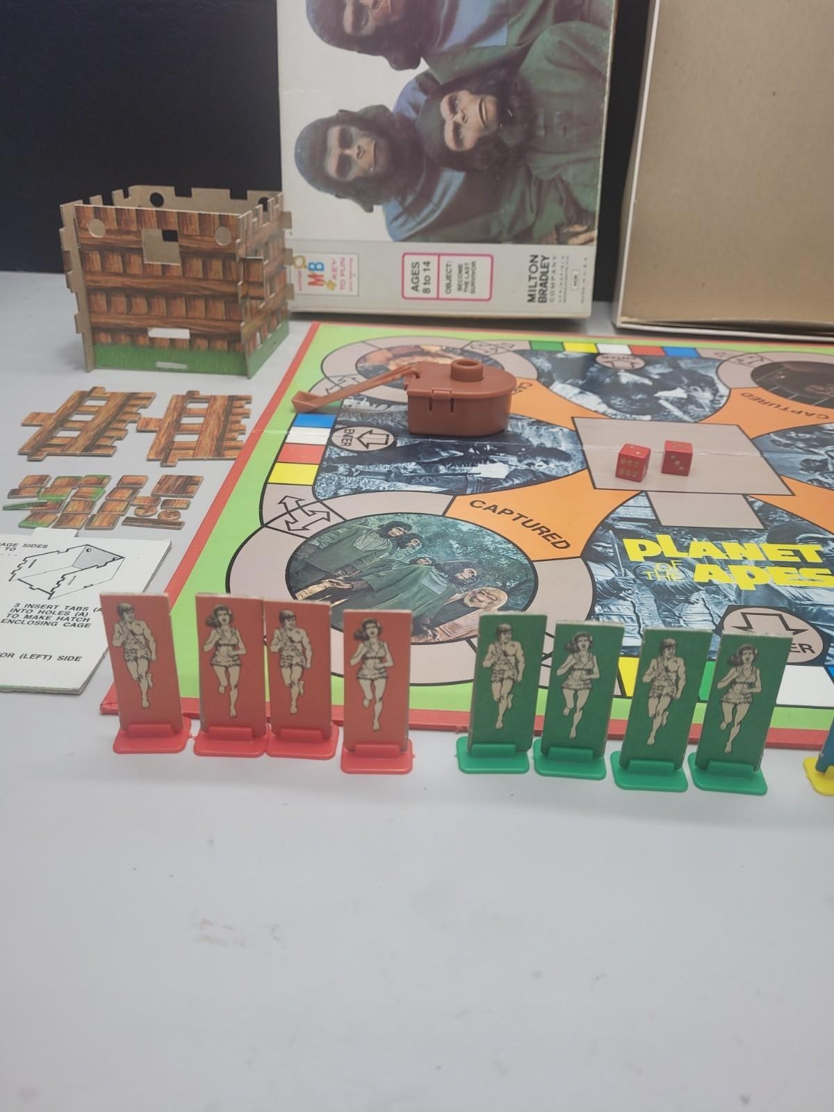 Vtg 1974 Planet of the Apes Board Game #4426 Milton Bradley Used NEAR COMPLETE!