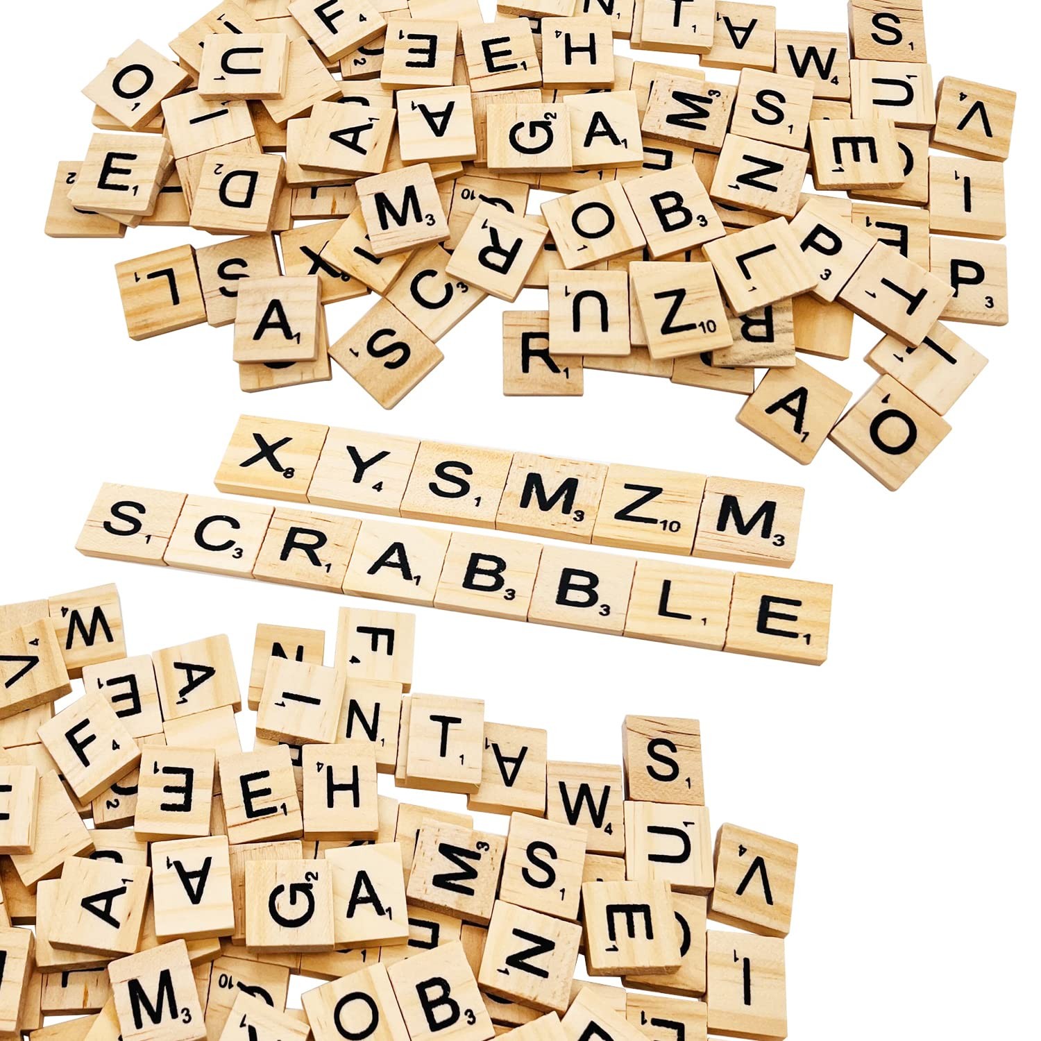 400 Pcs Wood Letter Tiles, Wooden Tiles for Crafts