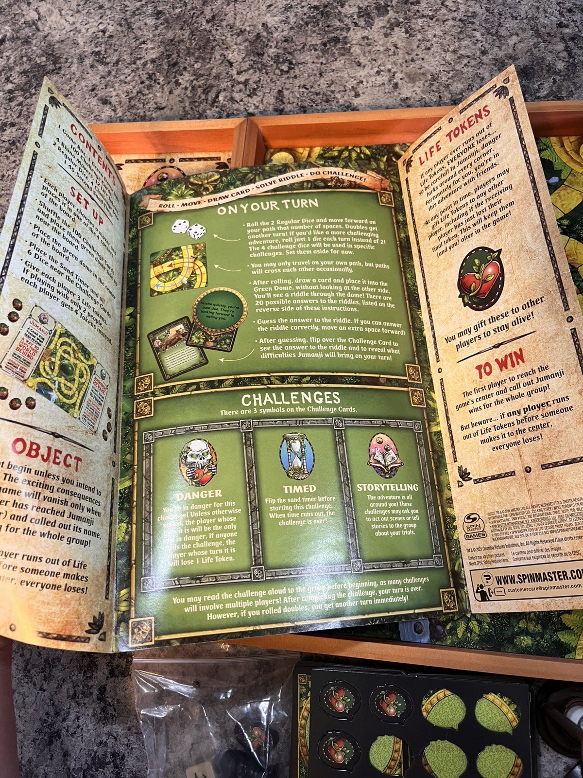 Jumanji The Game Real Wooden Box Edition of the Classic Adventure Game Complete