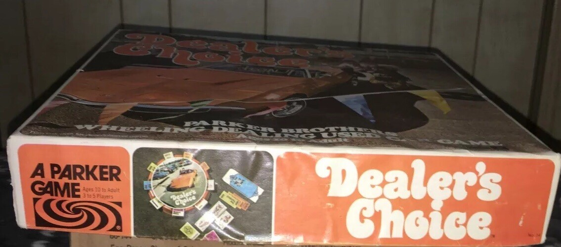 1972 Vintage Dealer’s Choice Game Parker Brothers Used Car Game No Instructions