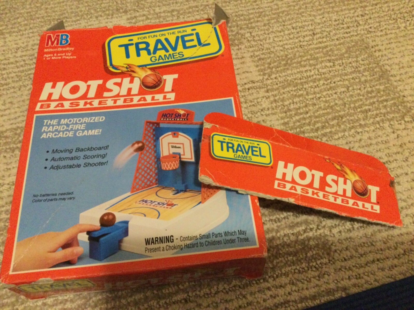 Vtg 1992 Milton-Bradley Motorized Hot Shot Basketball Travel Game