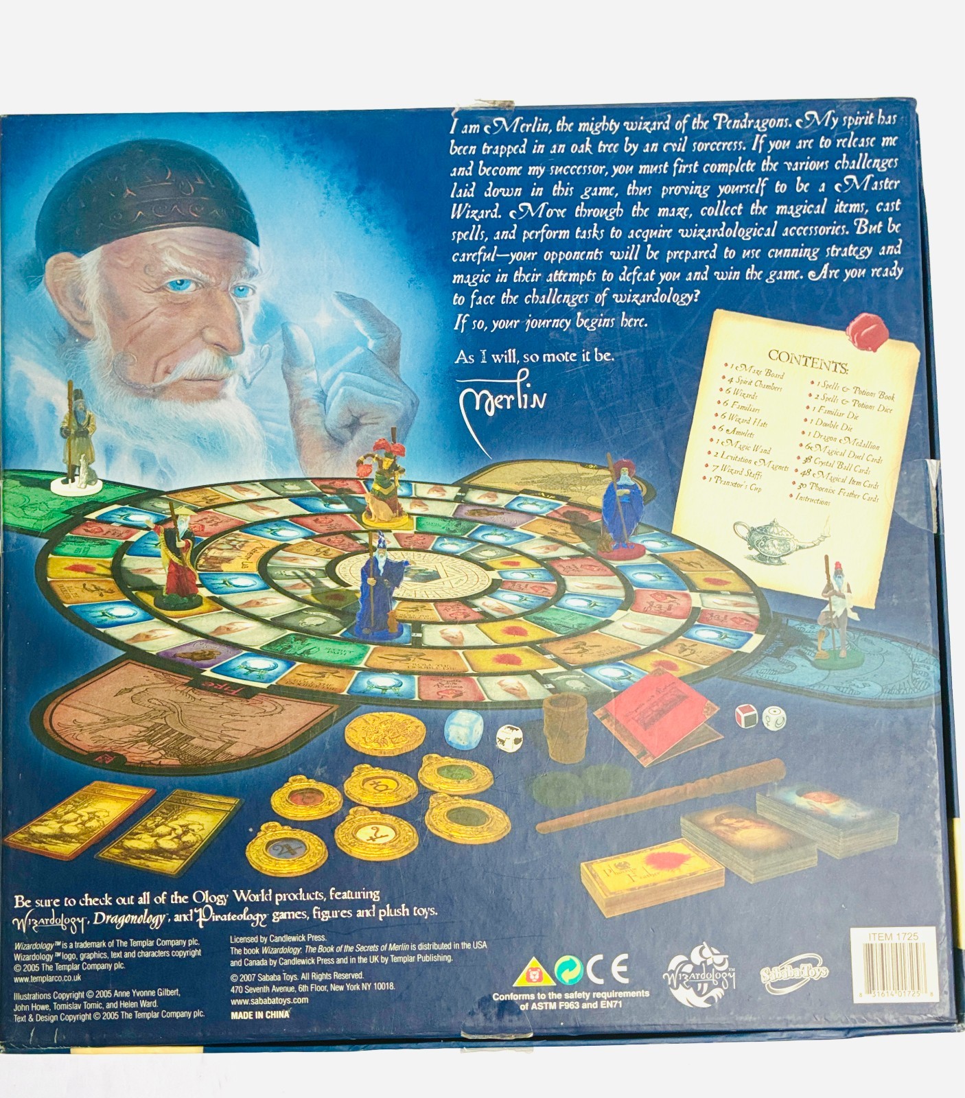 Wizardology The Game From Sabada Toys Fantasy Board Game Incomplete
