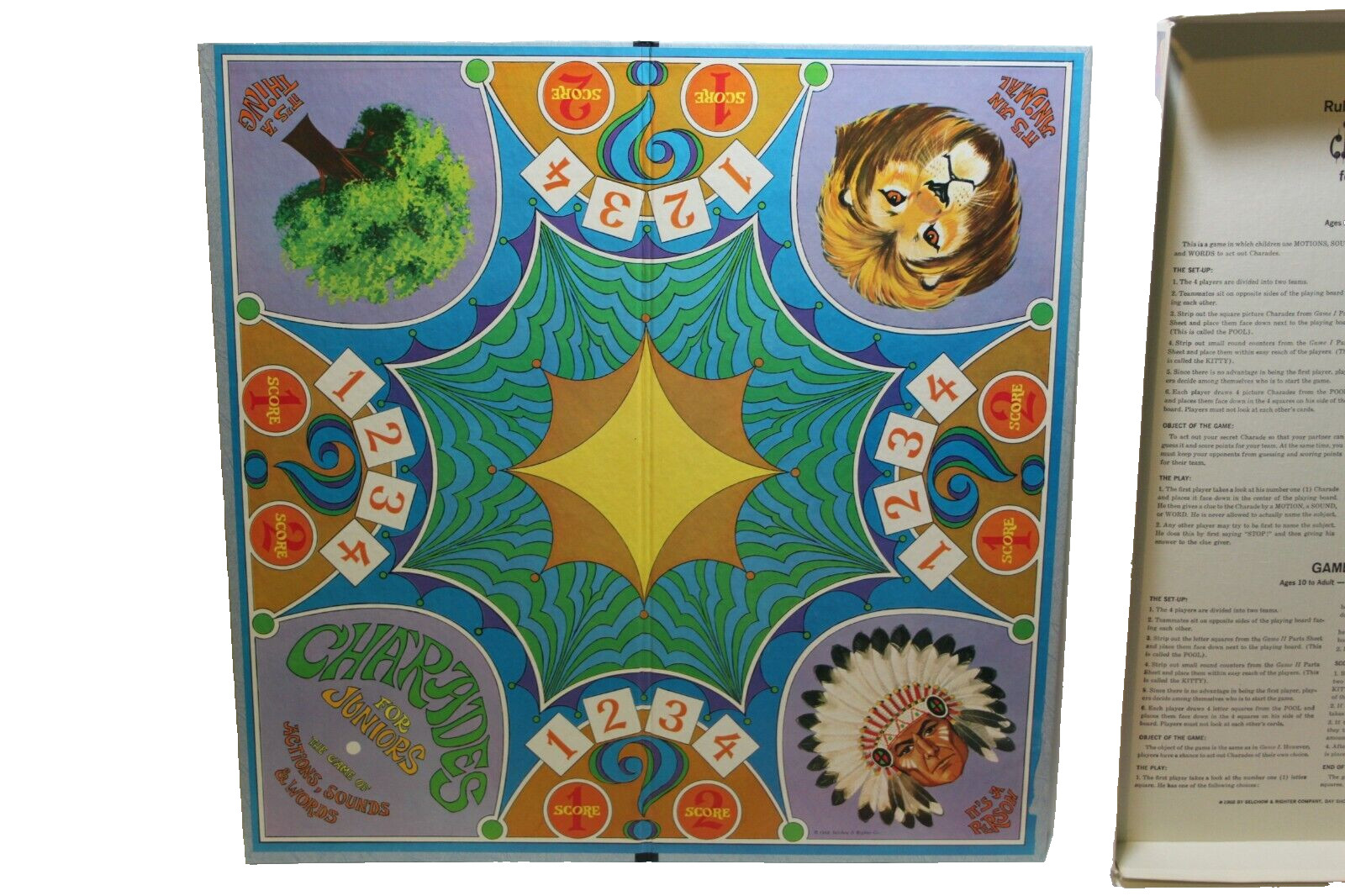 Charades for Juniors Selchow And Righter No. 38 Board Game All Ages Vintage 1968