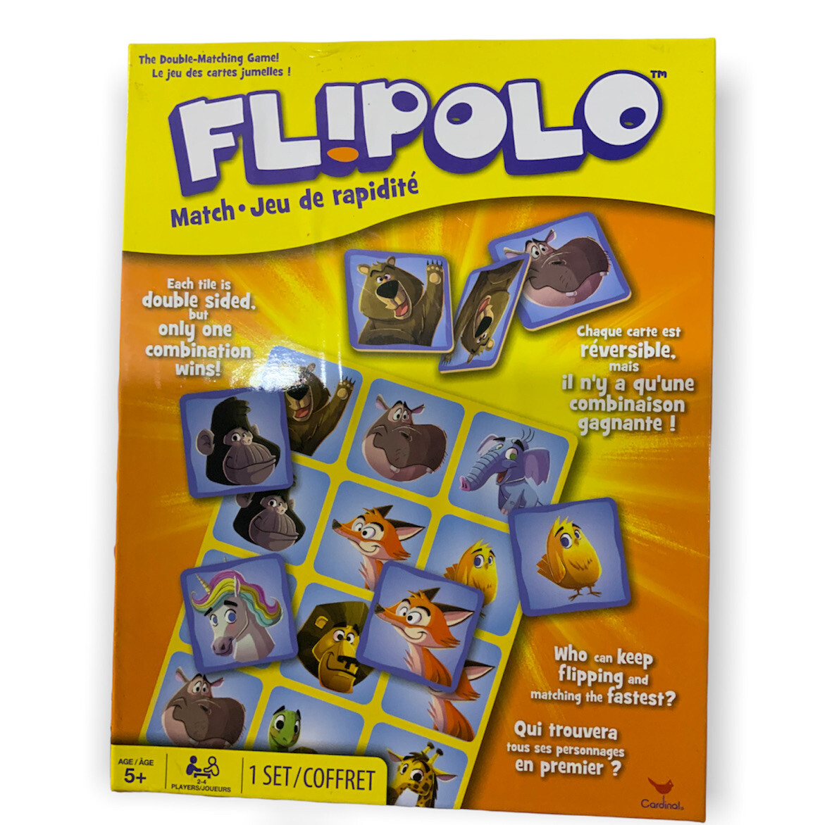 Cardinal Flipolo Matching Game Board Game One Size Sealed NEW