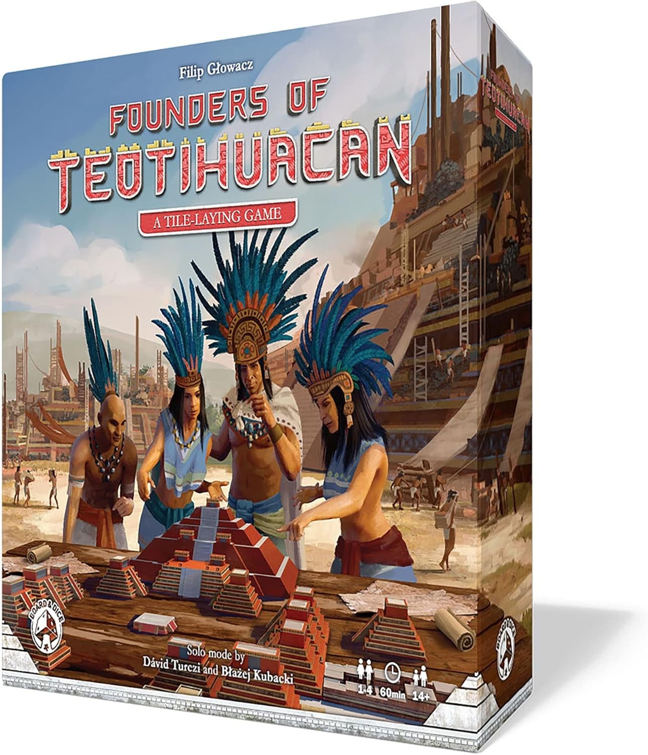 GTS Distribution BUCANEIROS Founders of Teotihuacan-Tile Laying-Board Game, Anci