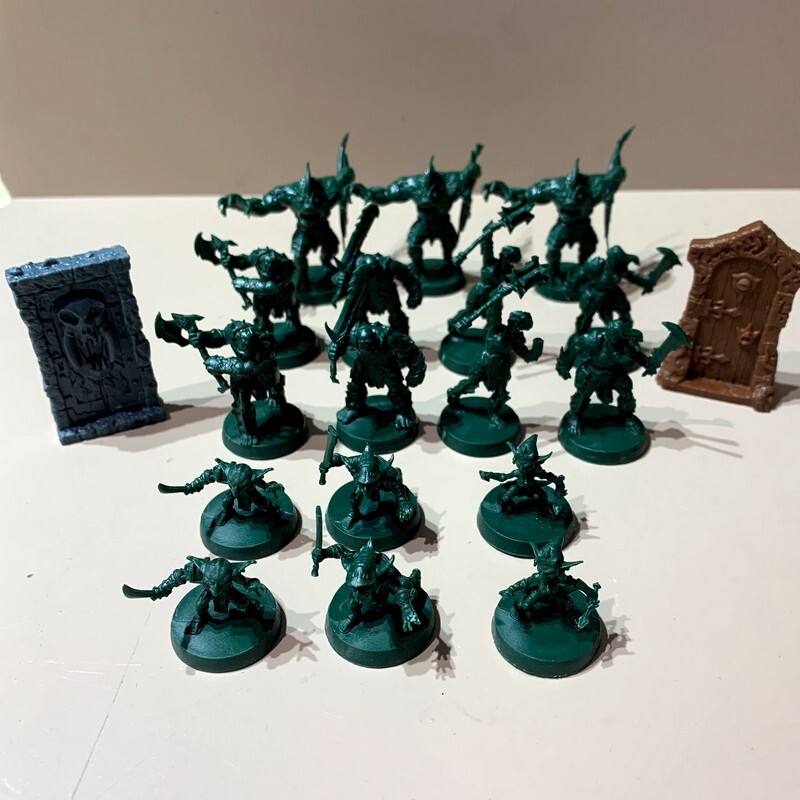 19pcs Orcs Goblins Abomination Heroquest Kellar’s Keep Quest Board Game Minis