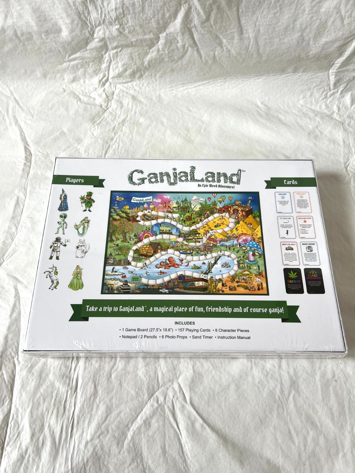 Ganjaland board game by What Do You meme adult 21+ novelty adventure 2-8 players