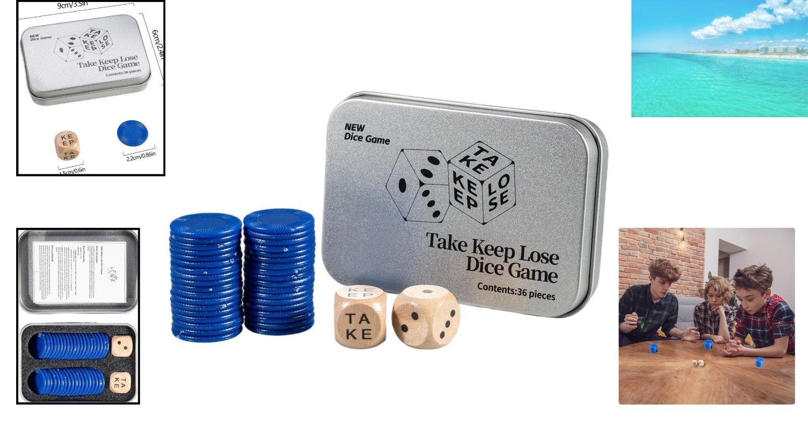 Travel-Friendly Take Keep Lose Dice Game Set – Perfect for Social Gatherings