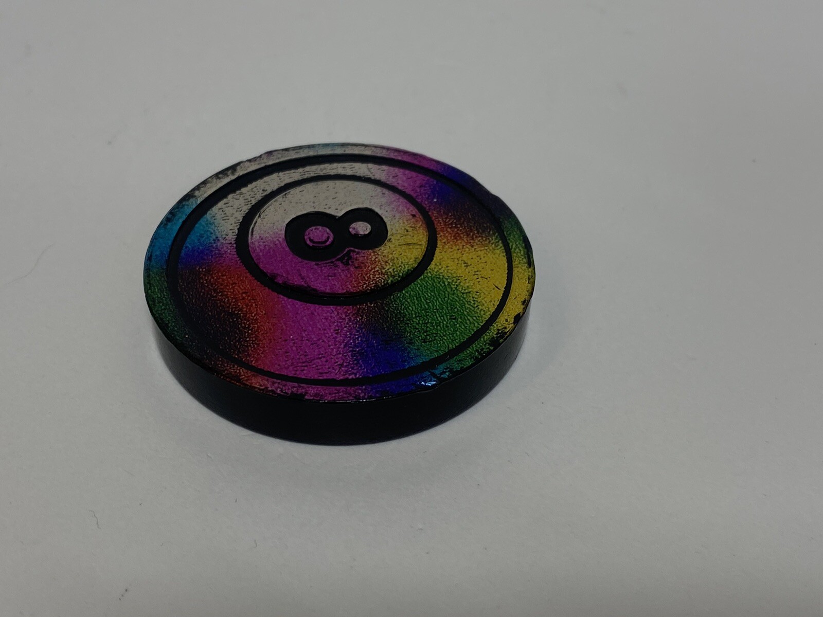 POG Slammer Plastic 8-Ball Multicolor Oil Slick Rainbow 1990’s
