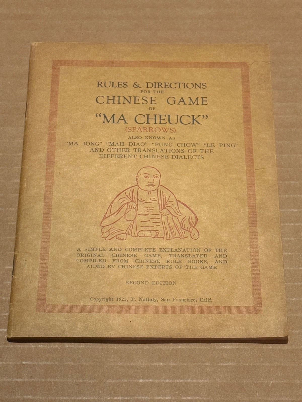 Chinese Ma Cheuck Board Game 1923 Used Possibly Not Complete
