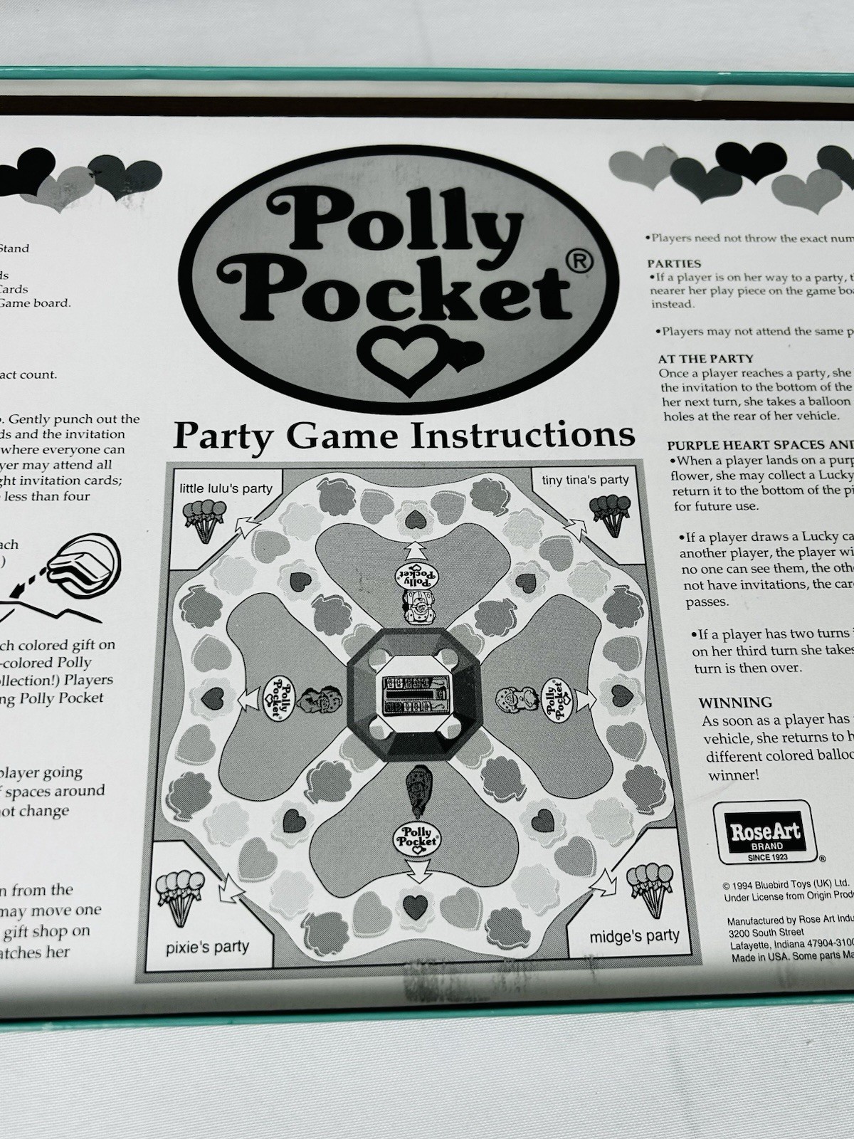 Polly Picket Party Game Rose Art Brand No 03061 2 to 4 Players