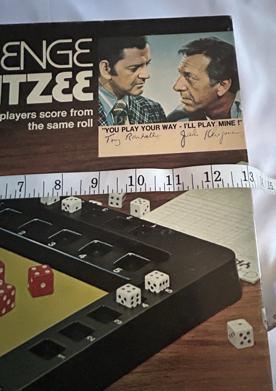 Vintage 1974 Challenge Yatzee Game With Odd Couple Endorsements