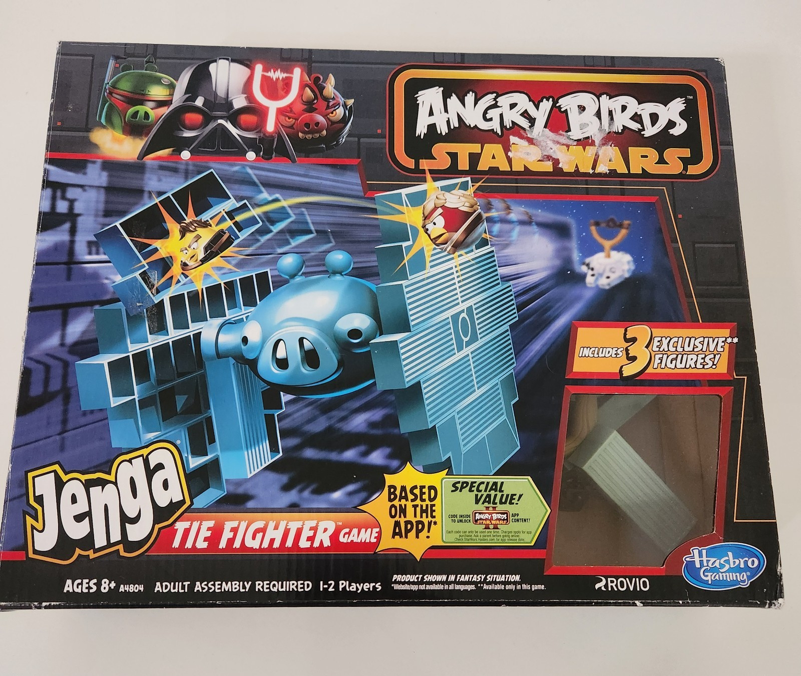 Angry Birds Star Wars Jenga TIE FIGHTER Game 2013 COMPLETE