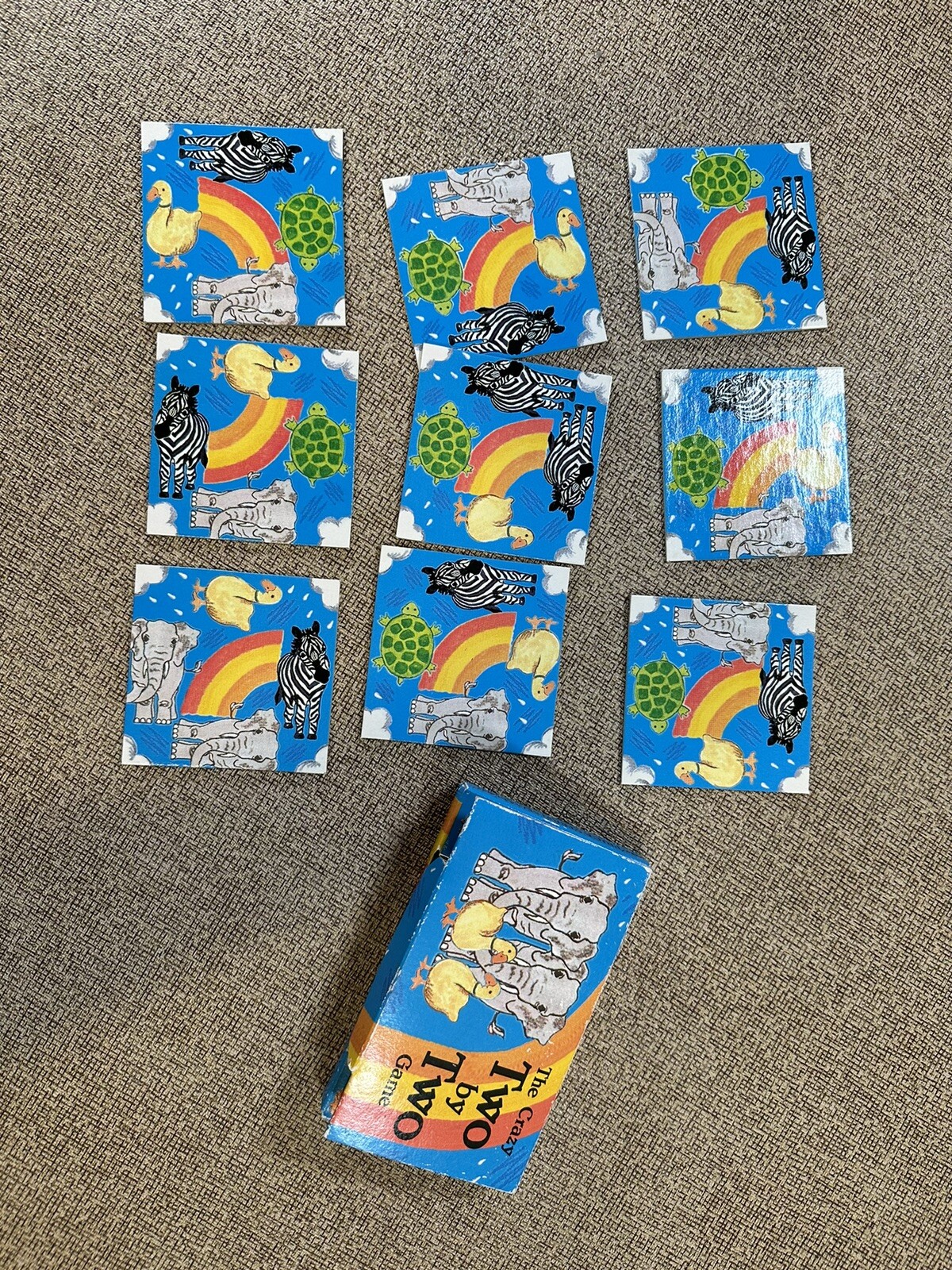 Crazy Two by Two Puzzle Card Game Price Stern Sloan Los Angeles Problem Solving