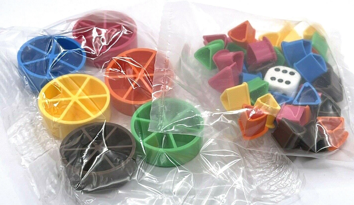 Trivial Pursuit Player and Pie Slices New Pieces Sealed Hasbro 20th Anniversary