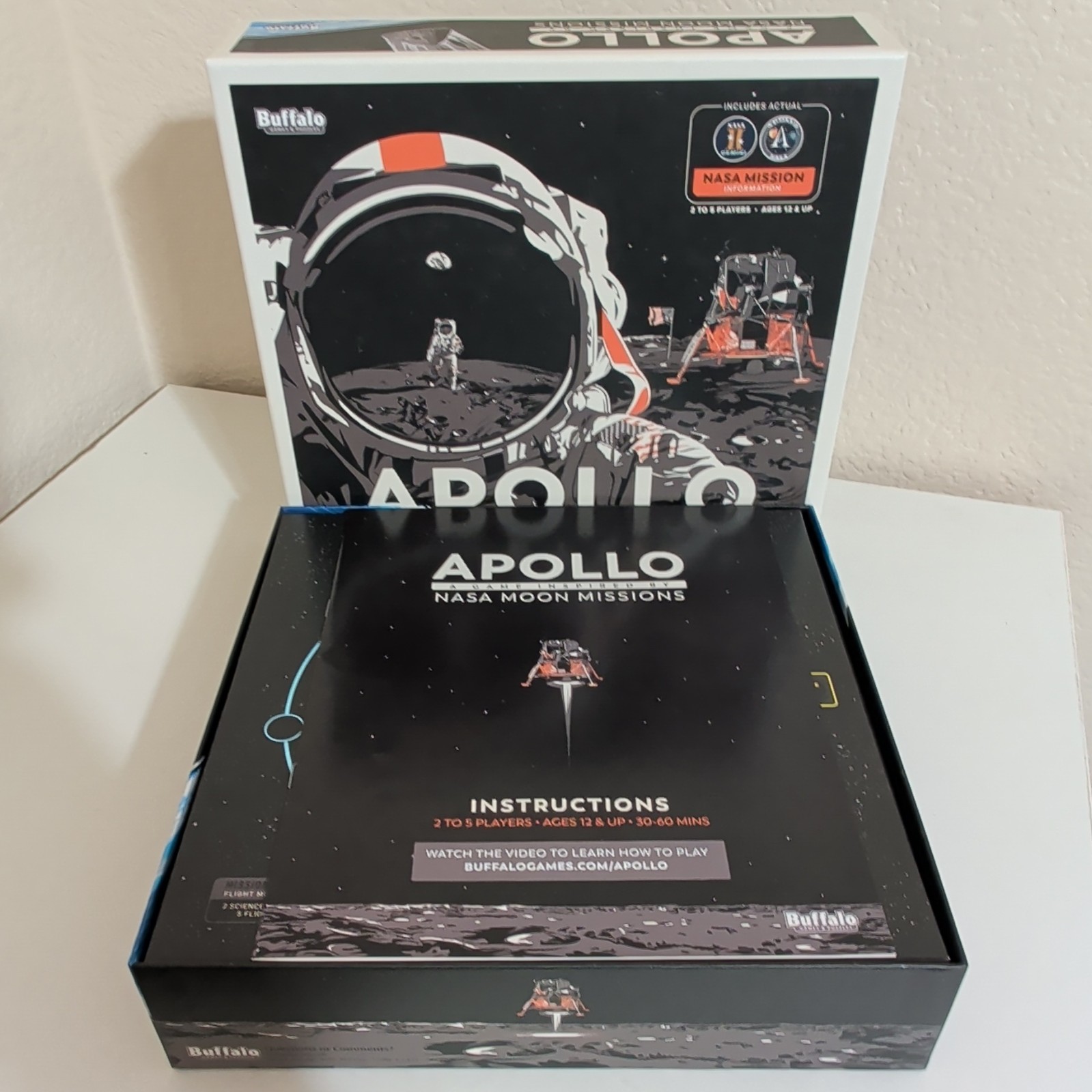 Buffalo Games Apollo NASA Moon Missions Board Game 2+ Players Ages 12+ 30-60mins