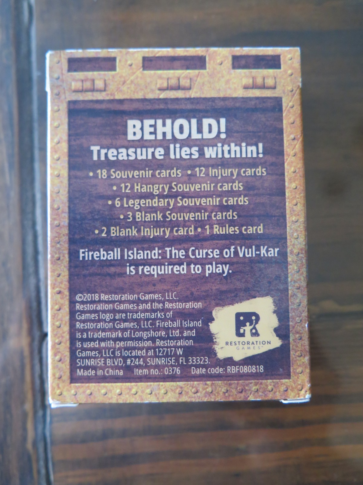 FIREBALL ISLAND TREASURE TROVE CARDS IN BOX VHTF KICKSTARTER PROMO