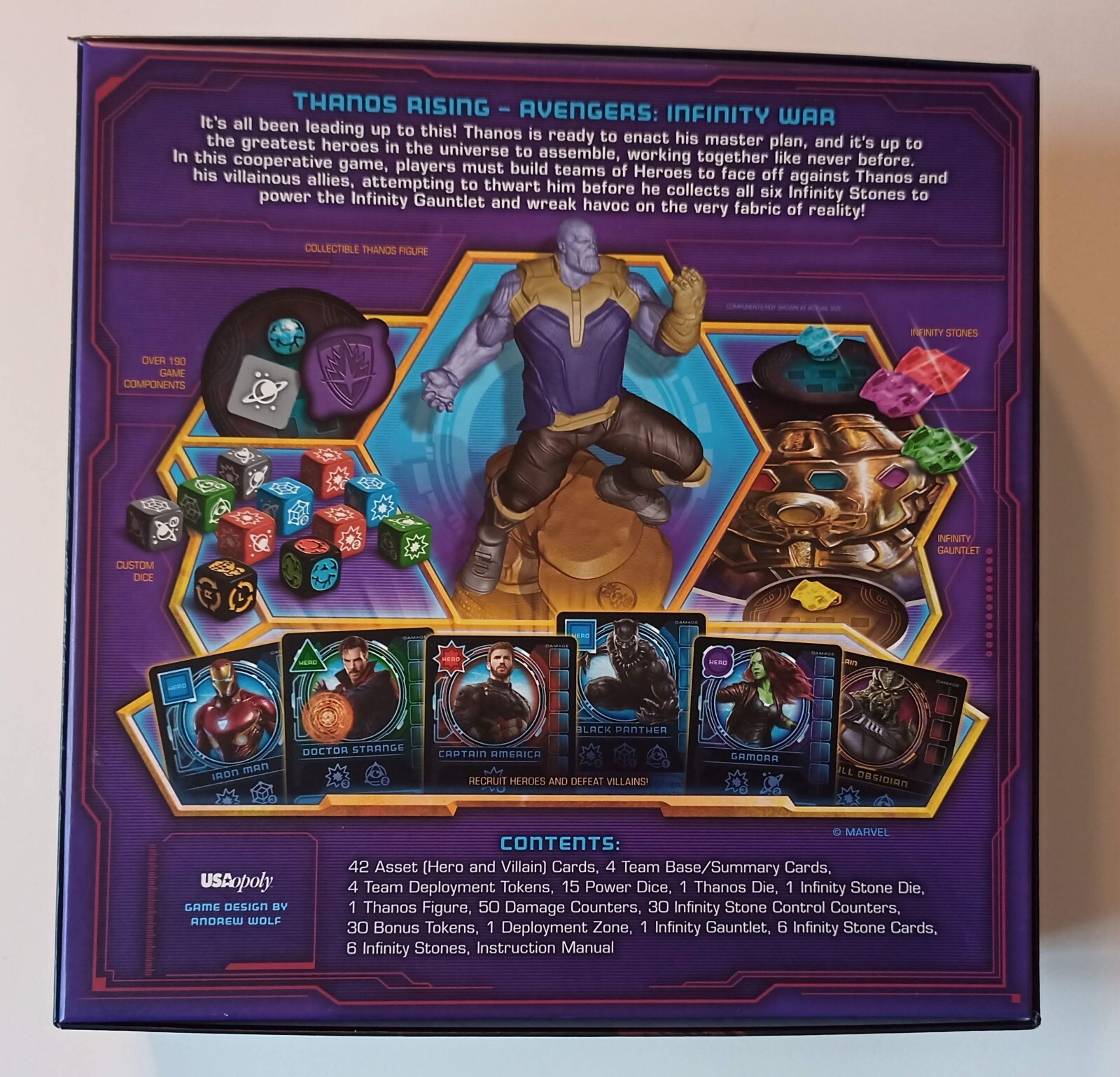 Thanos Rising Avengers Infinity War Board Game OP USAOpoly
