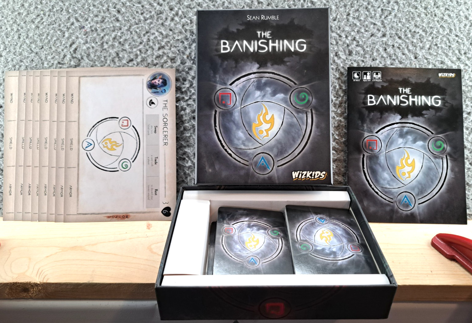 The Banishing Card Game By Wizkids Sean Rumble RPG Style Co-op 2017 COMPLETE