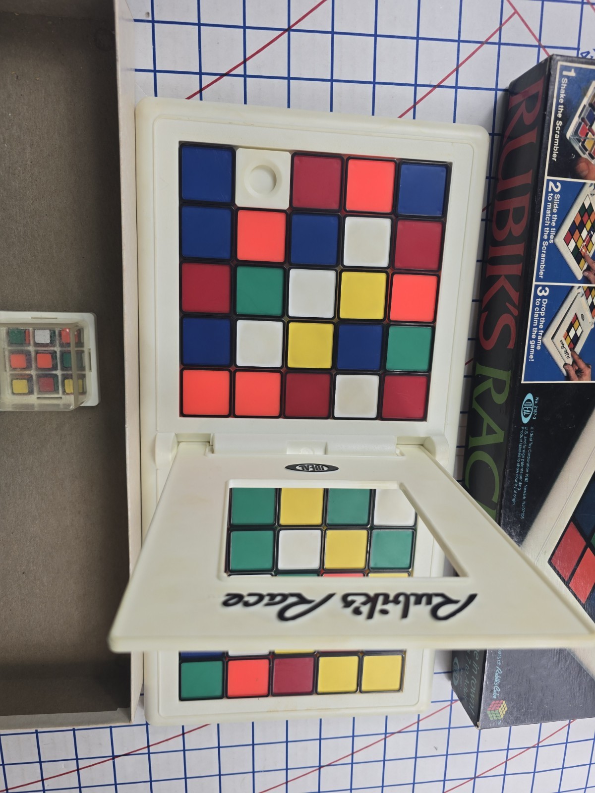 Rubik’s Race game original box by Ideal 1982 maker’s Rubik’s cube Great Shape