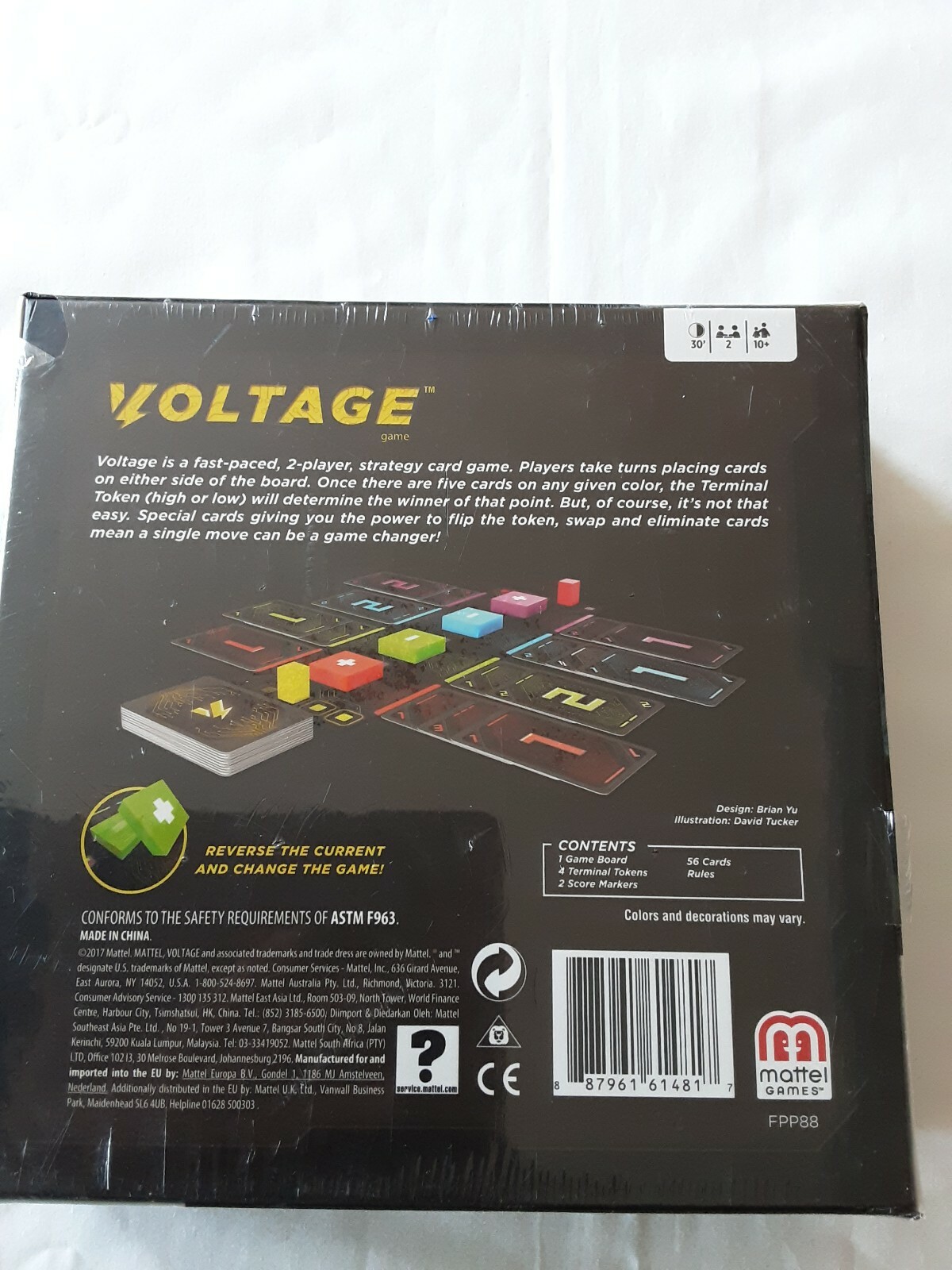 Mattel Voltage 2 Player Fast Paced Strategy Card Game BRAND NEW IN BOX!